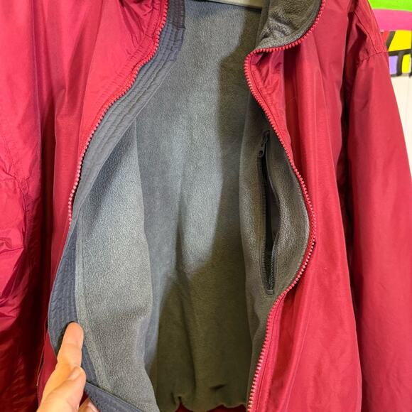 Columbia Red Jacket with Gray Fleece Lining. Size Large Men's. Excellent cond! - Picture 7 of 8